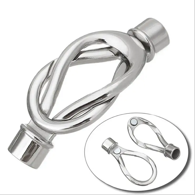 SC1071 316 stainless steel 8 shape magnetic clasps,stainless steel knot clasps for leather cord bracelets
SC1071 316 stainless steel 8 shape magnetic clasps,stainless steel knot clasps for leather cord bracelets