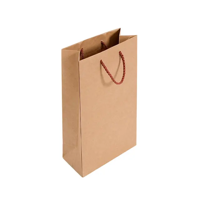 handmade brown kraft paper bags with rope wholesale