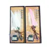 Wholesale New Creative Gift Vintage Map Feather Pen Gift Box Set with 5 Pen Points