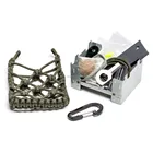 KongBo Outdoor Survival Kit Folding Camping Stove with Paracord Bag And Fire Starter Portable Cooking Pocket Stove For Camping