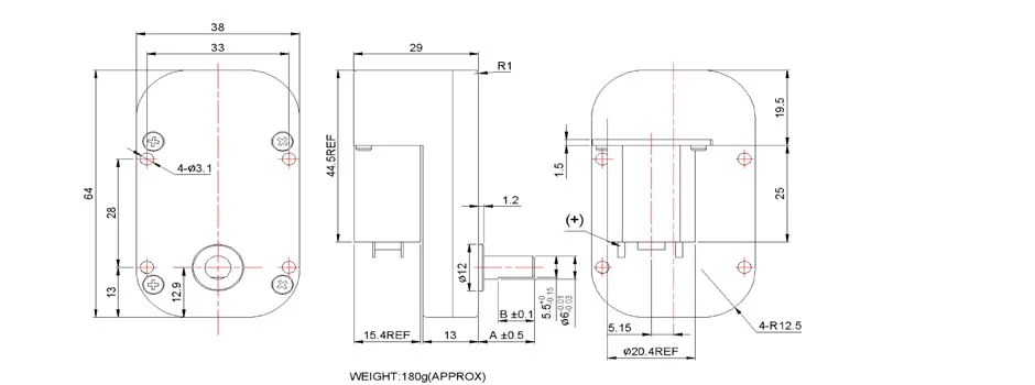 diameter 38mm gear motor dc direct current Permanent Magnet motor vertical shaft