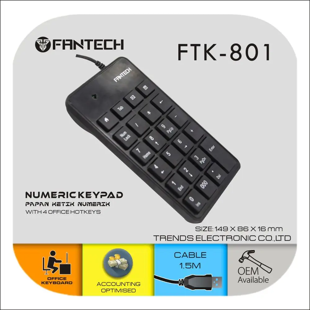 Wholesale Competitive Tablet Pc Detachable Keyboard Slim Numeric Keypad