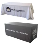 Trade Show Fancy Table Cloth Polyester Custom Size and Logo Table Throw Table Cover