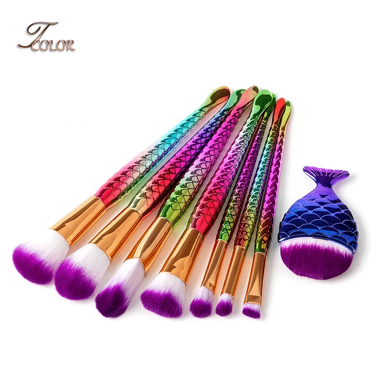 New arrival blue pink rainbow 7pcs cosmetic set disposable makeup brush, Customized color
New arrival blue pink rainbow 7pcs cosmetic set disposable makeup brush, Customized color