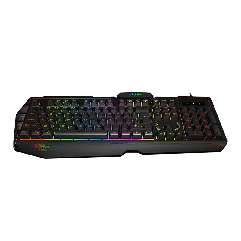 Gaming Keyboard Gaming-Tasta Rubber Dome Backlit Keytop Structure, RGB Macro Function MIC Music Equaliser LED Gaming keyboard
Gaming Keyboard Gaming-Tasta Rubber Dome Backlit Keytop Structure, RGB Macro Function MIC Music Equaliser LED Gaming keyboard
