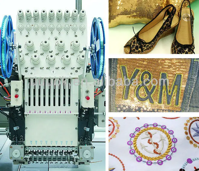 Flat computer bead embroidery machine, View Bead embroidery machine