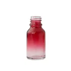 High quality custom gradient red frosted 5ml 10ml 15ml blue olive green essential oil dropper glass bottle with lid