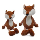 High quality orange plush stuffed fox toy animal