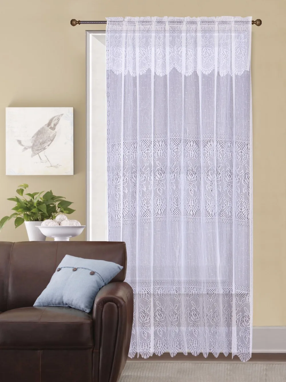 1pc 100 Polyester Flower Voile Beautiful Macrame Embroidery