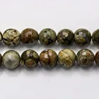 Rhyolite Latest Design Beads Necklace Hot Wholesale Rhyolite Jasper Faceted Round Latest Design Beads Necklace