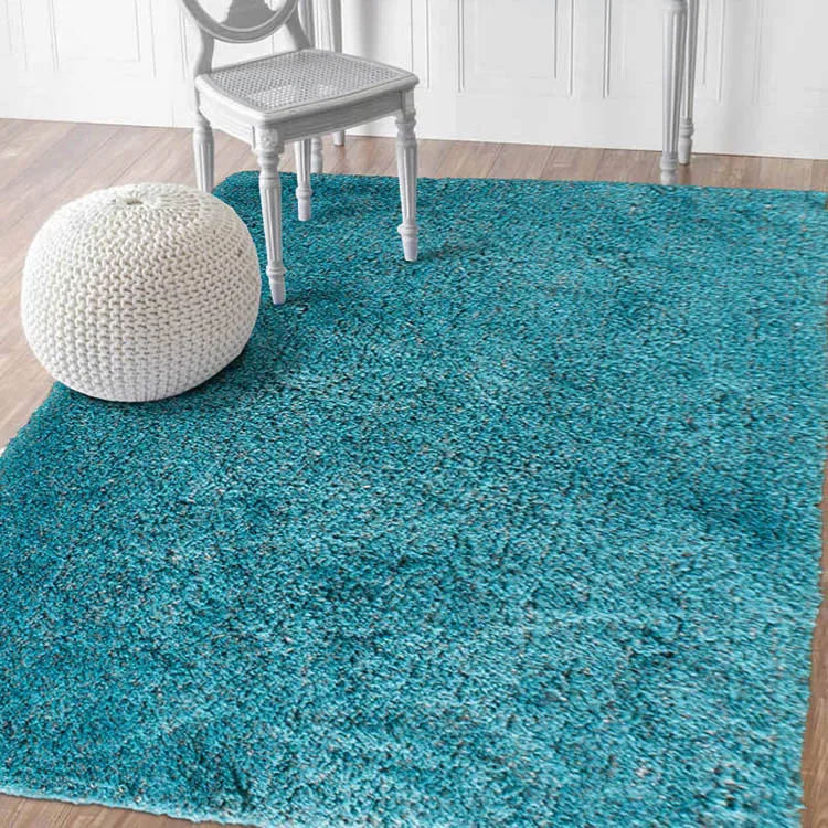 Living room 100% polyester high pile shaggy carpet and rugs with elegant design