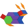 Prefer Packaging Educational Toys Different Shape Colorful Magnetic EVA Tangram Puzzle Toys Jigsaw Puzzle