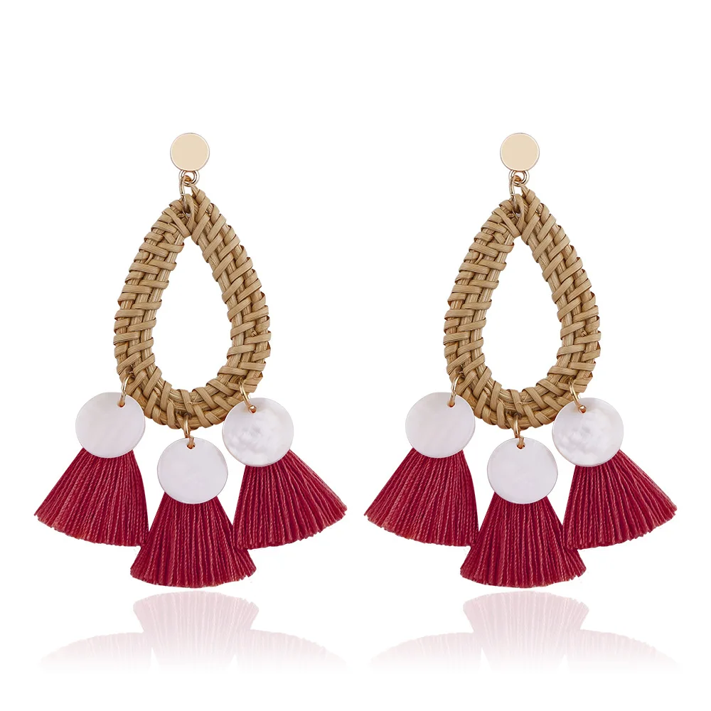 Barlaycs 2019 Fashion Statement Bohemian Summer Handmade Rattan Wooden Beaded Tassel Drop Earrings for Girls Women Jewelry
Barlaycs 2019 Fashion Statement Bohemian Summer Handmade Rattan Wooden Beaded Tassel Drop Earrings for Girls Women Jewelry