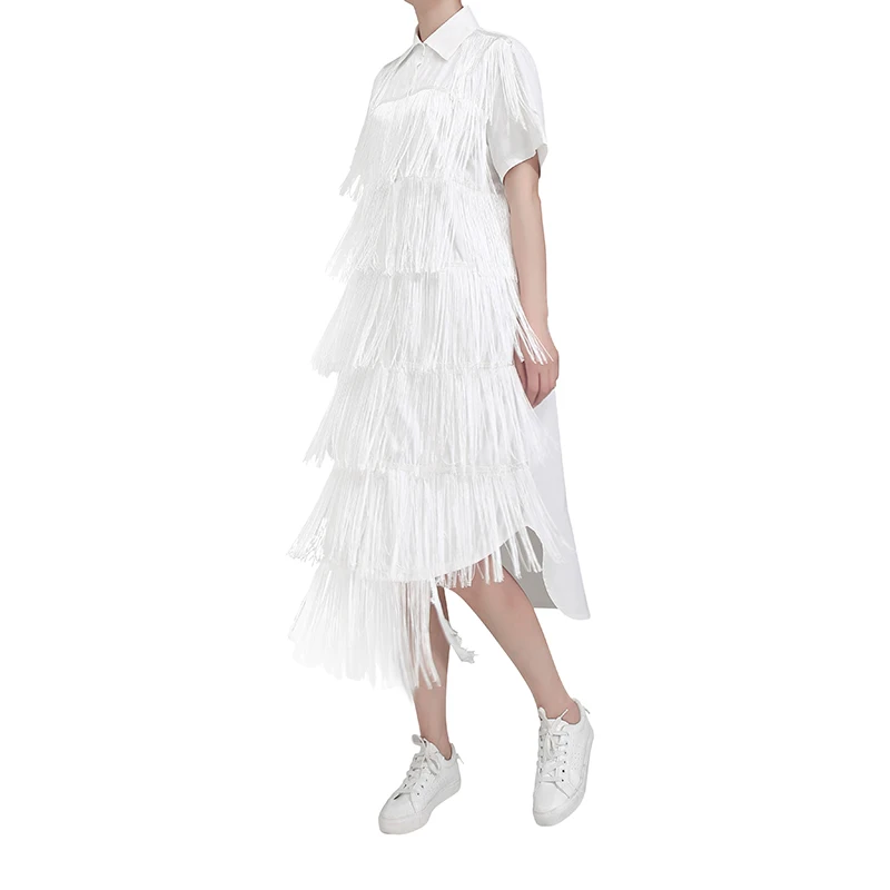Fashion dresses women 2019 New korean fashion summer tassel white dress plus size shirt skirt casual dresses wholesale
Fashion dresses women 2019 New korean fashion summer tassel white dress plus size shirt skirt casual dresses wholesale