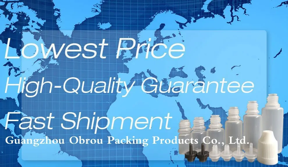 Obrou childproof 10ml 15ml 30ml clear PET e liquid bottle