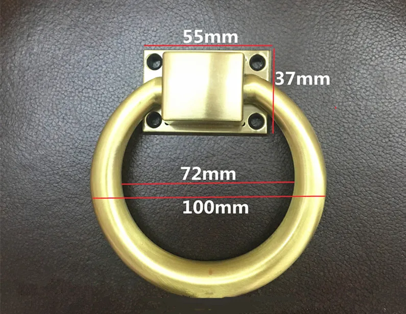 2PCS shaky drop rings furniture handles shiny silver (3)