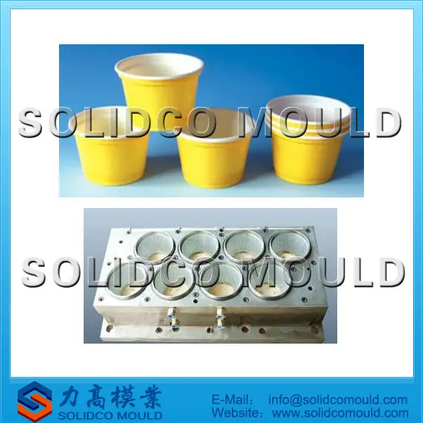 injection plastic disposable ice cream cup mould/plastic injection mould