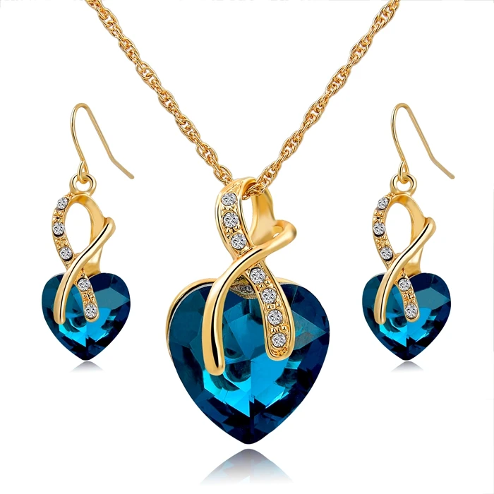 Fashion Crystal Heart Shape Crystal Wedding Jewelry Set For Women, Blue;white;gold;green;purple
Fashion Crystal Heart Shape Crystal Wedding Jewelry Set For Women, Blue;white;gold;green;purple