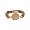 Multilayer Natural stone Korean Velvet Bracelets for Women genuine leather Friendship High Quality Leather Bracelet