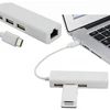 Multi USB C Hub to 3 USB 2.0 usb2.0 Ports With JR45 Ethernet Internet Port USB Type C Splitter Adapter For Macbook Smartphone
