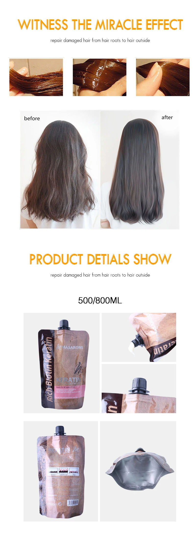 Free Samples Brazilian Keratin Deep Conditioning Hair Spa Mask