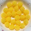 bulk wholesale 10MM Charm Berry Shape Yellow Color Solid Acrylic czech beads