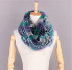 Factory directly supply Woman rex rabbit fur shawl /ladies neck scarf Large size