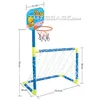 2 in 1 kids sport game toys basketball stand football gate