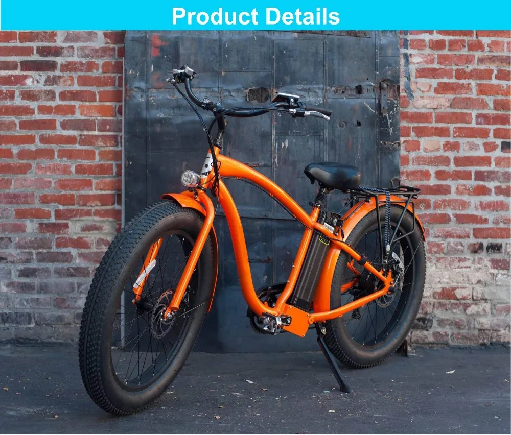 fat tire beach cruiser electric bike