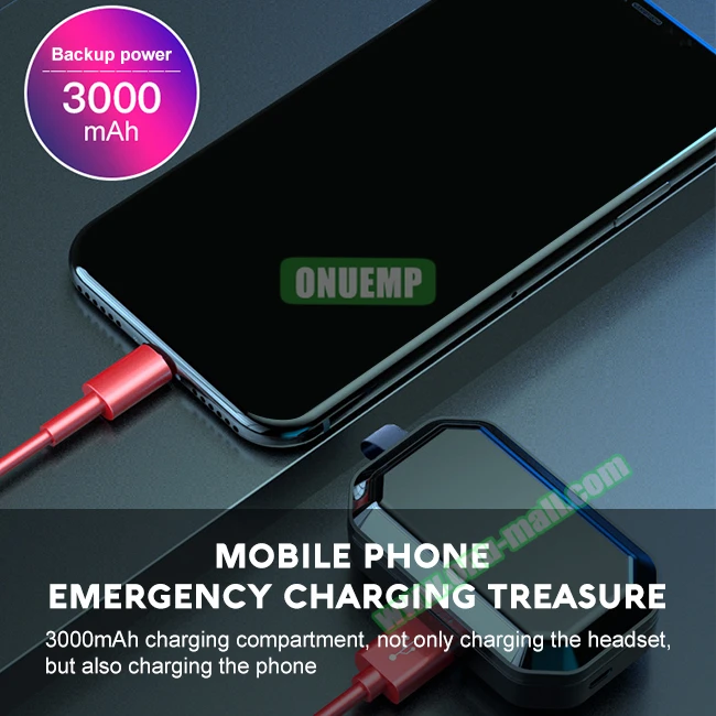 Factory Price 3000mAh Charging Box Noise Reduction Wireless Earphone with OEM - ANKUX.COM