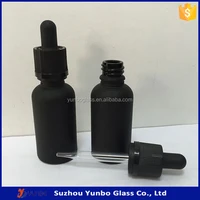 Custom Made 30ml Black Frosted Glass