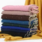 Bubble crepe chiffon georgette dubai beaded shawl scarf