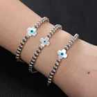 Natural shell evil eyes different shape ladies DIY shell bracelet