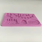 silicon fondant moulds Birthday theme fondant decoration mat