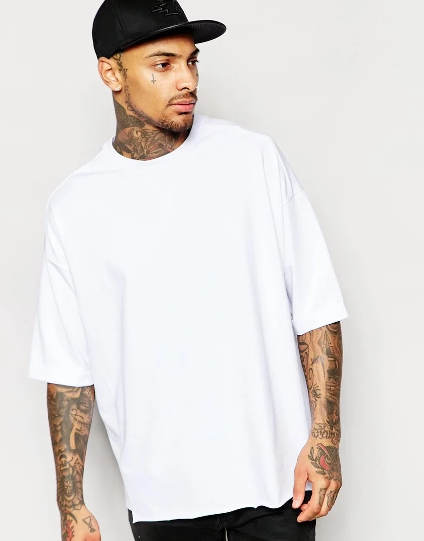 Men Garments Heavy Cotton T Shirts White Plain T Shirts Cheap Wholesale