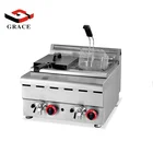 Commercial Kitchen Equipment Western Cooking Cabinet Body Stainless Steel Gas Deep Fryer
