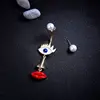 Pendant jewelry garnet earring Pearl Eye Nose and Lip Enamel Colour Earrings