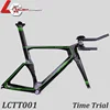 LightCarbon hot sell 700C carbon time trial bicycle frame super aero carbon TT frameset