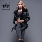 Women's Leather Long Coat Fashion Real Sheep Fur Jacket Luxurious Apparel Winter Warm Genuine Sheepskin Coat