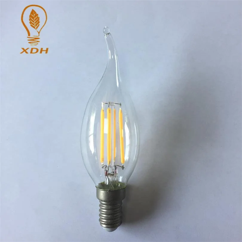 led filaments lamp c35l 2w e14 led filament bulb