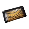 Best Quality Genuine Alligator Belly Skin Leather Zipper Wallet