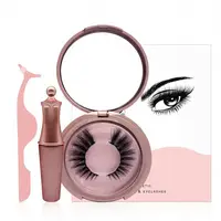 

Wholesale Custom Private Label 3D Magnetic False Eye lash , Magnetic Eyeliner 5 Magnetic Eyelashes With Magnetic lashes Sets