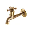 Cheap Antique Brass Garden Bathroom Cold Water Basin Taps Gold