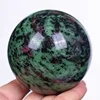 Natural Rock Polished Epidote Stone Sphere Ruby Zoisite Crystal Ball