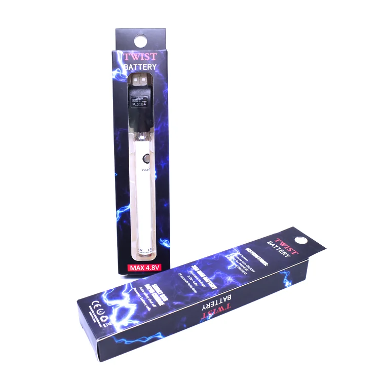 Cbd oil push button twist variable voltage fast charging 350mAh MAX 4.8v preheat function 510 thick oil cbd wax vape pen battery, Any custom color
Cbd oil push button twist variable voltage fast charging 350mAh MAX 4.8v preheat function 510 thick oil cbd wax vape pen battery, Any custom color
