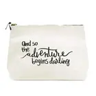wholesale Personalized plain cotton canvas cosmetic bag blank makeup bag