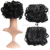 Women Wave Curly Easy Clip In Big Hair Bun Chignon With Two Plastic Comb Elastic Net Updo Cover Synthetic Hair Pieces 100g/pc