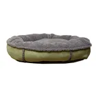 Faux Suede Tipped Berber Round Dog Bed