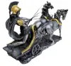 Ancient Gold Pewter and Gold Chariot Roman Sculpture