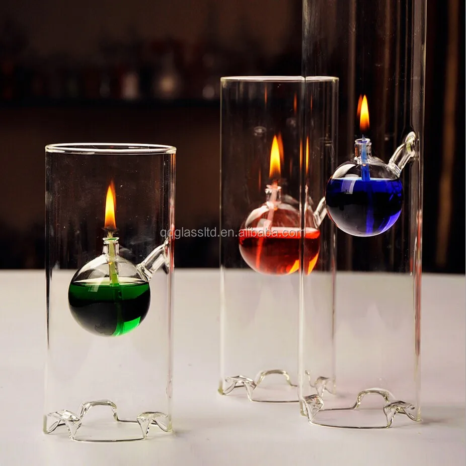 glass oil lamp for home decoration